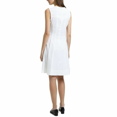 theory modern tea dress Theory Modern Tea Optic white Organic Crunch Linen Dress sz.4 $355