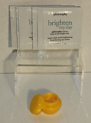 PHILOSOPHY BRIGHTEN MY DAY TINTED EYE CREAM SAMPLES PLUS A LINER USABLE JAR - Picture 3 of 22