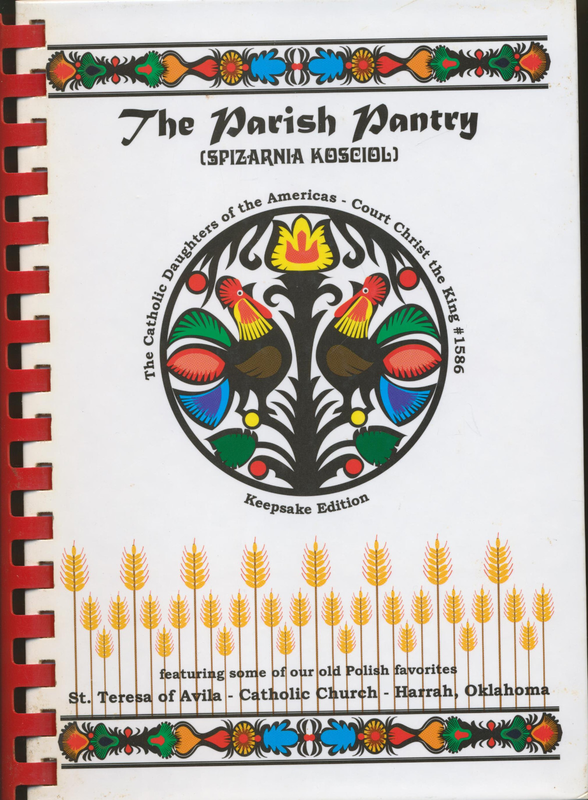 Parish Pantry Keepsake Edition (Spizarnia Kosciol) 1996 Cookbook - Harrah, OK