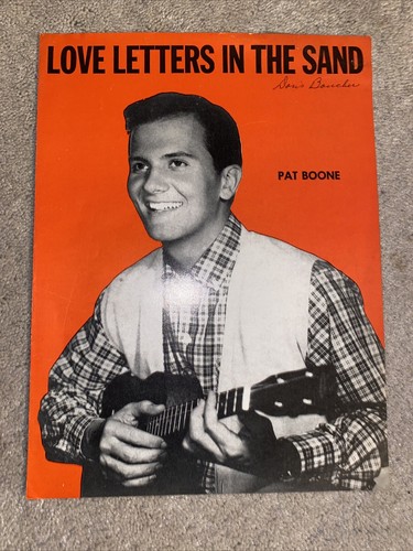 1962 LOVE LETTERS IN THE SAND Sheet Music PAT BOONE by Coots, Kenny