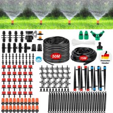 50M Bewässerungssystem DIY Micro Drip Tröpfchenbewässerung Tropfschlauch Garten