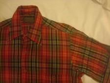 Men's Sir Pendleton 100 Virgin Wool Plaid Multi-Color Shirt M Made in USA