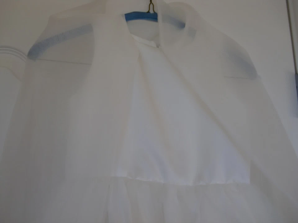 Niñas "US ANGELS" Marfil Ocasión Especial Forrado Falda Tul Vestido con Bufanda Talla 6 Foto 4 de 4