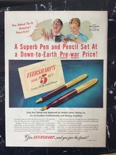 1949 vintage Original color print ad Eversharp Ink Pen Eddie Cantor