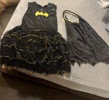 Youth Girls Batgirl Batman Medium Halloween Costume Outfit Dress Cape Rubie's