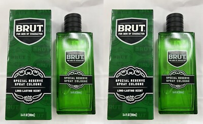 *PACK OF 2* BRUT SPECIAL RESERVE for Men 3.4 oz 100 ml Cologne Spray NEW IN BOX