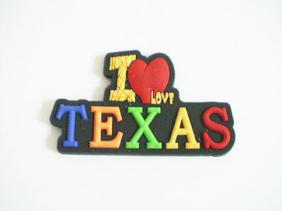 Texas Souvenir Magnet I love Texas Colorful