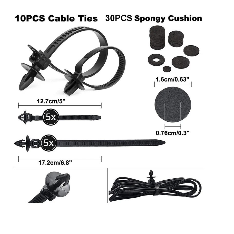 635PCS Body Trim Panel Door Fender Hood Bumper Fasteners Push Pin Clips for Ford - image 4 of 4