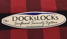 DocksLocks Surfboard Security Durable Vinyl Promo Dealer Sticker Marine Surfing