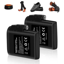 2 Pack 7.4V 3500mAh Rechargeable Battery for Heated Gloves, Socks, Hats, Mittens