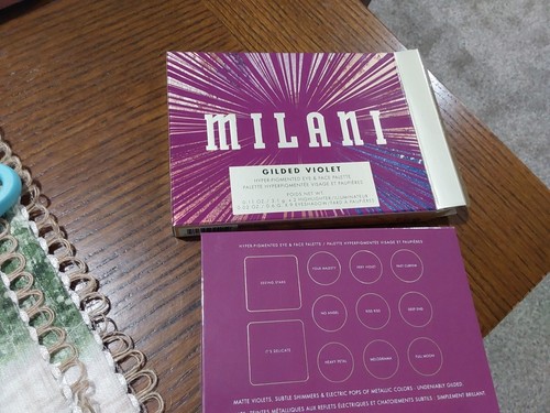 MILANI GILDED VIOLET HYPER PIGMENTED EYESHADOW/FACE PALETTE NEW - Picture 2 of 2