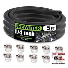 1/4" ID Fuel Line Hose 5FT - SAE 30R7 NBR Rubber Replacement Kit