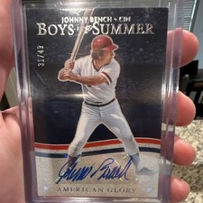 Panini 2025 Boys of Summer American Glory Johnny Bench #AGS-JB Auto /49 Reds