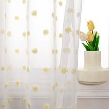 Curtain and Drapes with Eyelets White Curtains Living Room Bedroom Curtain...