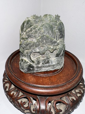 #ad Unusual Chinese Soapstone hardstone stone LARGE boulder GBP 75.00