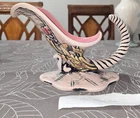 Hull Blossom Flite Pink Ceramic Cornucopia Planter Floral Art Pottery Vintage