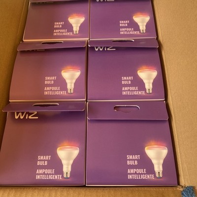 6 - Pack Of WiZ 65W BR30 Color LED Smart Bulb -Indoor- Wi-Fi