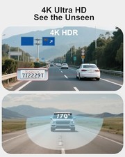 ESTBUC 4K DASH CAMERA FOR CARS, MINI DASHCAM WITH SUPER NIGHT VISION - BLACK