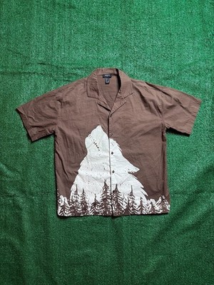 Forever 21 Howling Wolf Button Up SizeMedium