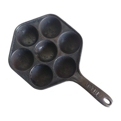 Vtg Jotul Cast Iron Pan Aebleskiver Danish Pancake Biscuit Egg Skillet Norway