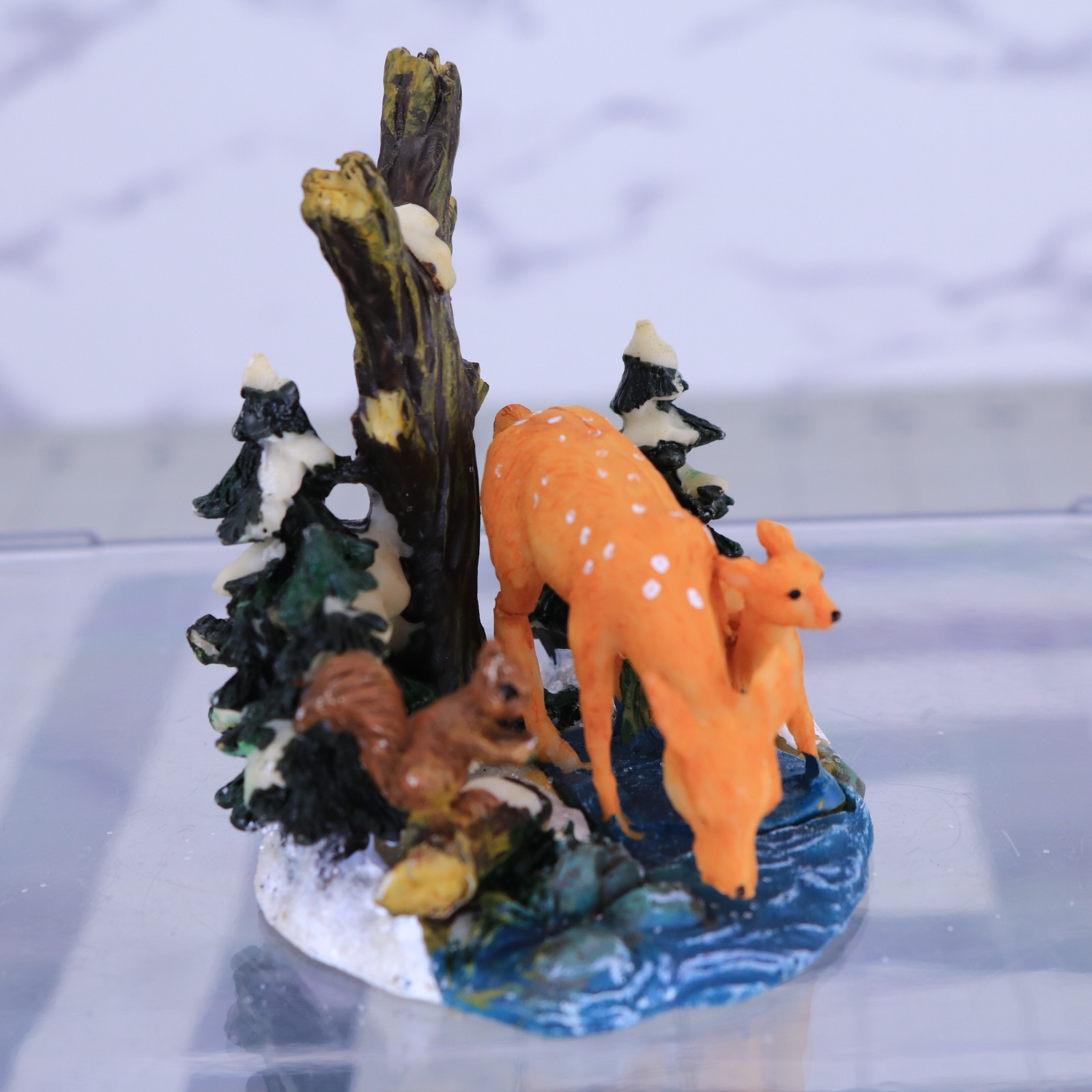 🦌 COBBLESTONE CORNERS 2002 Deer & Squirrel Wildlife Christmas Village Accessory