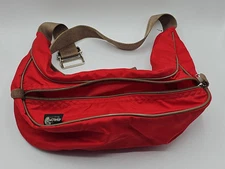 Vintage Athalon Ski Bag Denver Waist Pack Vibrant Red Canvas Bag Half Moon