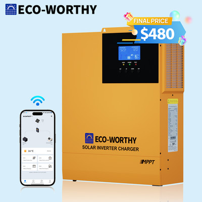 ECO-WORTHY 3500W 5KW 10KW Solar Hybrid Inverter Off Grid Mppt Controller