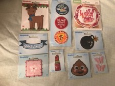 Embroidered 11 Packages Lot Of Sew  Iron On Appliques Patches lipstick butterfl