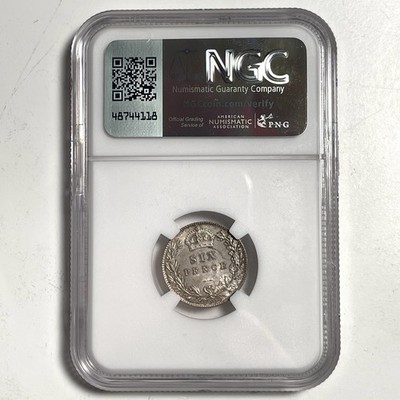 1900 Six Pence 6P England Great Britain NGC MS63 Silver Coin .925