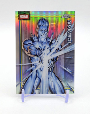 Topps Chrome Marvel Comics 2026 Iceman Refractor Trading Card #052 
