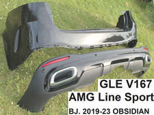 Mercedes GLE V167 AMG LINE HECKSCHÜRZE 2018-23 A1678854111 OBSIDIAN PDC