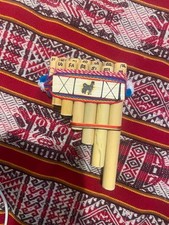 Pair of Artisan handmade Bamboo Pan Flute from Peru-Small