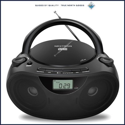 Wireless Bluetooth Boombox with CD Player, AM/FM Radio and Bass Boost Feature