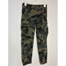 Wrangler Boys Camo Cargo Jogger Pants Green Camouflage Size 12 Regular 109MGBW7E