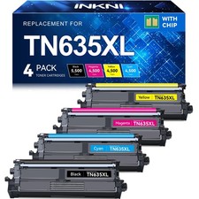 4 Pack Set NEW TN-635XL Brother Printer Compatible High Yield Toner 300 MSRP