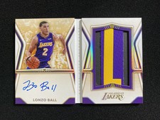 2017-18 Panini Opulence Booklet Lonzo Ball RC Rookie Patch Auto RPA 4/4 WU89