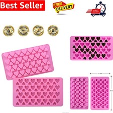56 Mini Hearts Chocolate Silicone Mould Chocolate Pan Food Grade, Pink