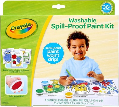 Crayola Auslaufsicher Abwaschbar Farbe Set für Kinder 3+ | Tropffrei Unordentlich Kunst Kit