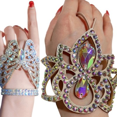 Rhinestones Wristband Wristlet Belly Dance Accessories Belly Dance Bracelet