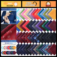 52 Pcs Silk Pocket Squares for Men - 9.06 Inch Stylish Accessories for Suits