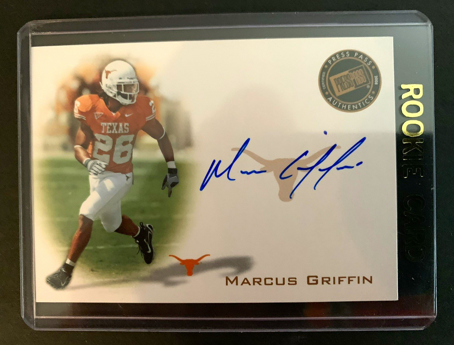 Press Pass 2008 Signings Marcus Griffin PPS-MG Bronze Rookie Auto Texas Football