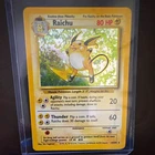 Pokemon TCG Raichu 14/102 Base Set Unlimited Holo Rare WotC 1999 80 HP English