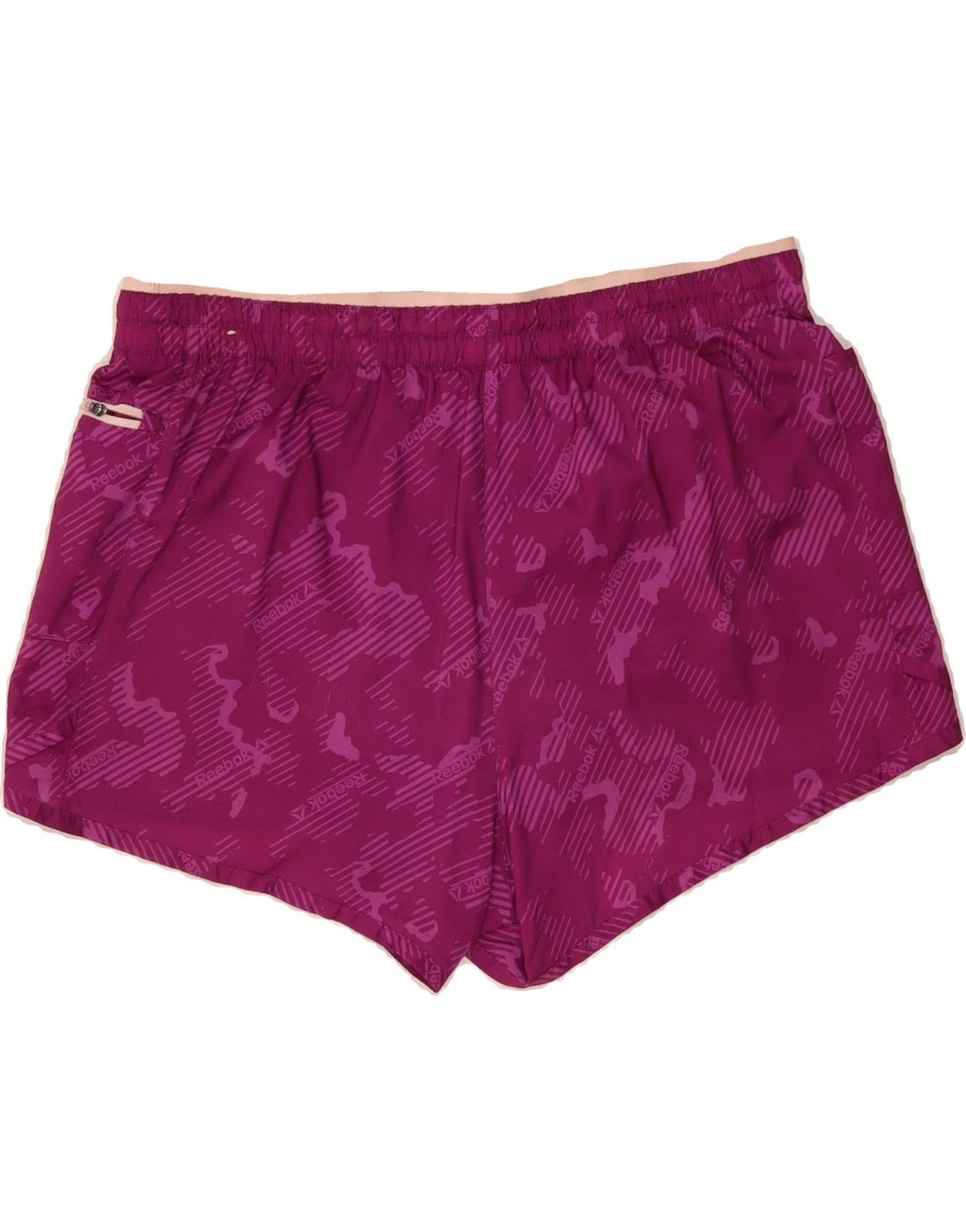 REEBOK Womens Sport Shorts UK 16 Large Purple Camouflage BJ05 thumbnail 2