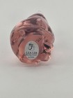 Fenton Handpainted Pink Glass Cat Figurine Signed “Smiles For You” Floral Heart — photo 6