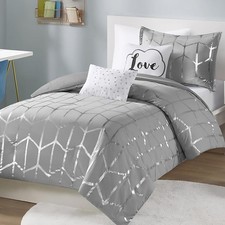 Raina Twin / Twin XL Comforter Set, Soft Microfiber Comforter Set Twin, Moder...