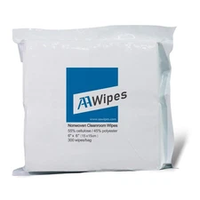 AAwipes Cleanroom Wipes 6" x 6" (Bag of 300 Pcs, Grade A, 68 GSM) Lint Free W...