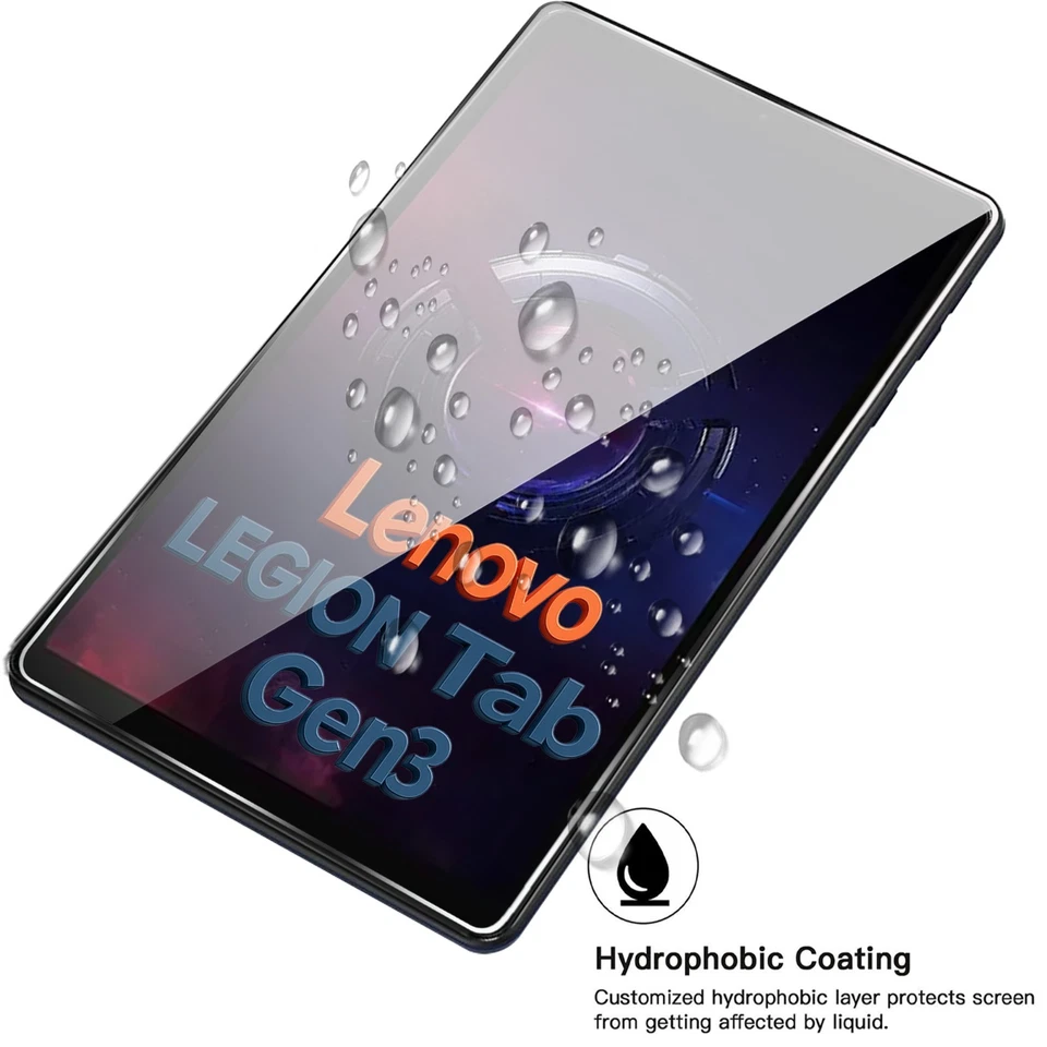 Protector de pantalla de vidrio templado Lenovo Legion Tab Gen 3 8,8" 9H HD película transparente 2P Foto 3 de 4