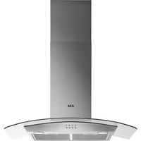 AEG 5000 Series 90cm Curved Glass Chimney Cooker Hood - Stainless Steel DTB3953M