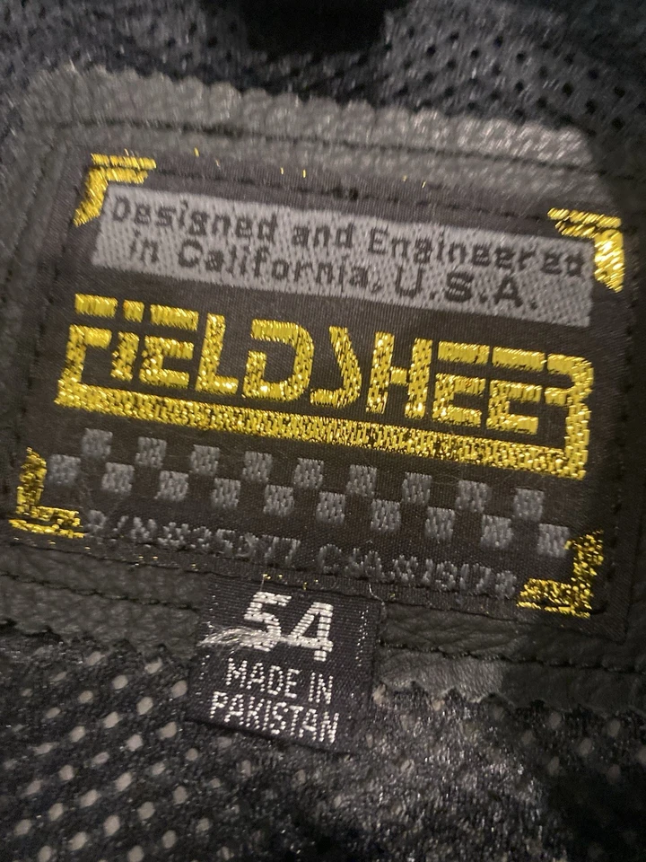 Fieldsheer 💯 % Cuero Con Chaqueta de Moto Kevlar Foto 4 de 4