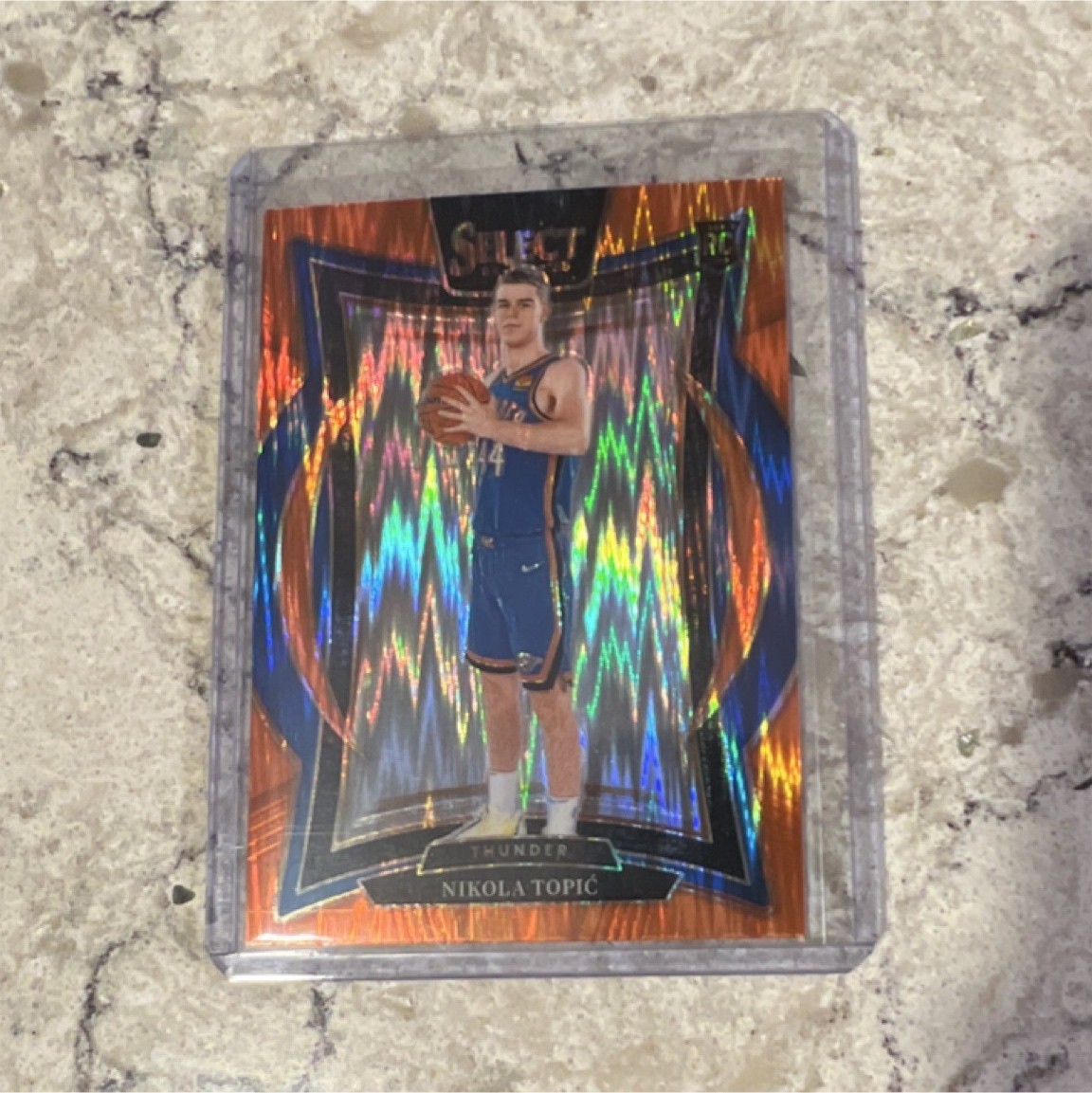 2024-25 Panini Select Nikola Topic #89 Orange Flash Prizm Oklahoma City Thunder